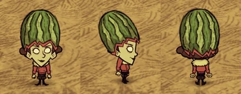 Wheeler wearing a Fashion Melon.