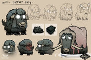 Concept art from 2016 of a Water Beefalo.