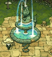 Wilson next to the Fountain of Youth