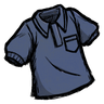 Hyper-Intelligent Blue Collared Shirt Icon