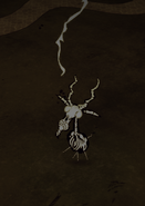 The Volt Goat's skeleton, shown the instant it gets hit by lightning.