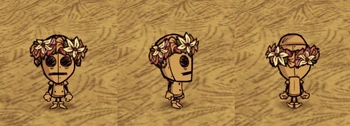 WX-78 wearing a Garland.