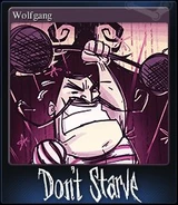 Steam Trading Card de Wolfgang para Don't Starve.