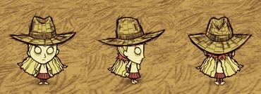 Wendy wearing a Straw Hat.