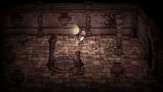 A promotional screenshot, featuring an ancient pig ruin.