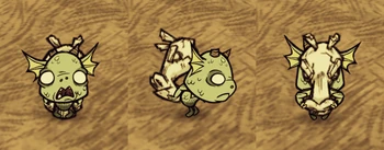 Wurt carrying a Knight Head.