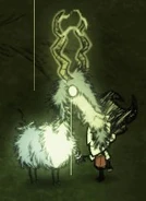 Charged Volt Goat glowing.