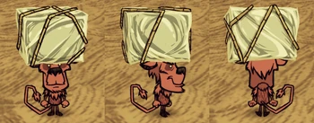 Wortox wearing an Ice Cube.