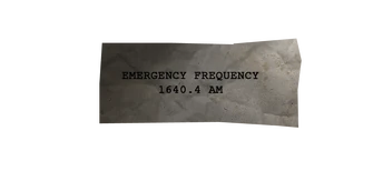 Emergency Frequency Note