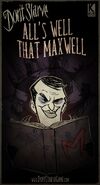 Maxwell and the Codex Umbra on the All's Well That Maxwell poster.