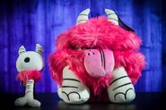 A special edition "Cotton Candy" color Chester plush with Eye Bone.