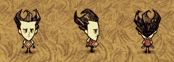 Wilson wearing a Life Giving Amulet.