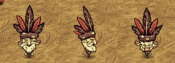 Woodlegs wearing a Feather Hat.