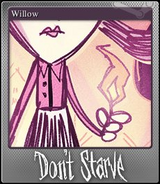 Carta Colecionável Realçada da Willow para Don't Starve.