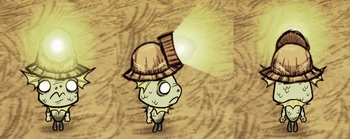 Wurt wearing a Miner Hat.