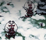 Zwei Krampi im Winter.