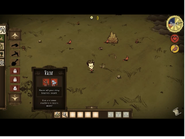 Ein Weideland in einer frühen Version von Don't Starve