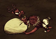 Krampus verhöhnt den Spieler.