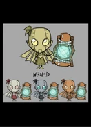 Wendy's robot skin showcasing different concept palettes. (W3N-D)