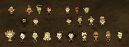 Tất cả nhân vật (cả các nhân vật độc quyền của Don't Starve Together).