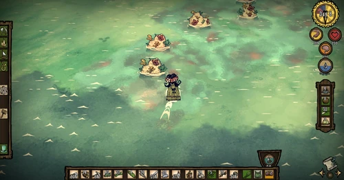 Emplacement des moules (en haut à gauche de l'écran)