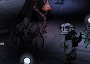 Wilson cùng với một con Tôm Hùm Đá nhỏ.