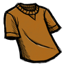 Футболка (T-Shirt) Common Тыквенно-оранжевая футболка. Уилсон работает над W-образной формой, но этот прототип вышел Т-образным.