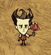 Wilson giữ quạt xoay khi đứng yên.