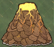 The Volcano's icon on the map during Dry Season.