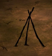 Lều cháy rụi trong Reign of Giants DLC.