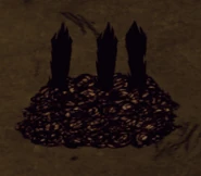 Сгоревшая улучшенная грядка