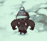 Werepig wearing winter hat