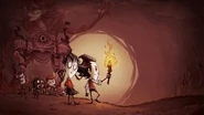 Чарли на одном из вариантов обоев для Don't Starve Mega Pack