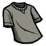Футболка (T-Shirt) Common Облачно-серая футболка. Уилсон работает над W-образной формой, но этот прототип вышел Т-образным.