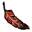 Plume d'oiseau rouge