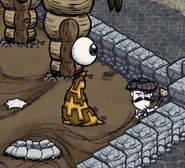 Súng Mắt nhìn vào người chơi khi đứng gần.