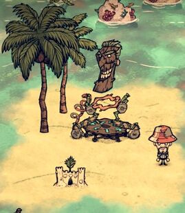 Plateforme en bois complétée dans le DLC Shipwrecked