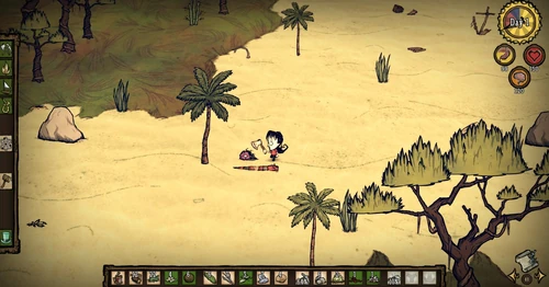 Serpent rayé rouge ayant lâché une viande de monstre