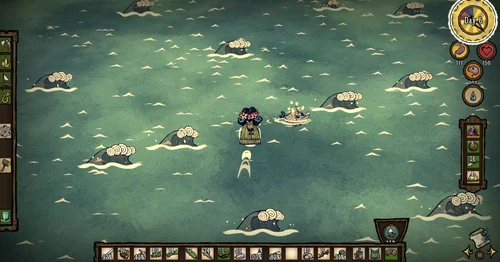 Poisson chien fuyant le personnage