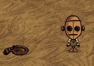 Một Roi Đuôi Tam Miêu ở trên mặt đất.