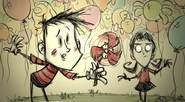 Wes and Willow in a promo image for Don't Starve Together.