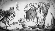 Toadstool Fight Drawing