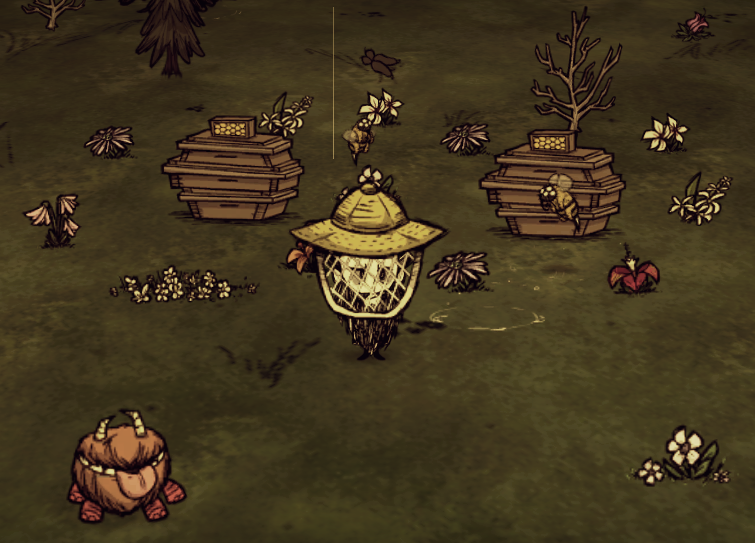 Старве вики. Don't Starve together пчела. Don't Starve together пасека. Дикий улей don t Starve. Донт старв пчела.