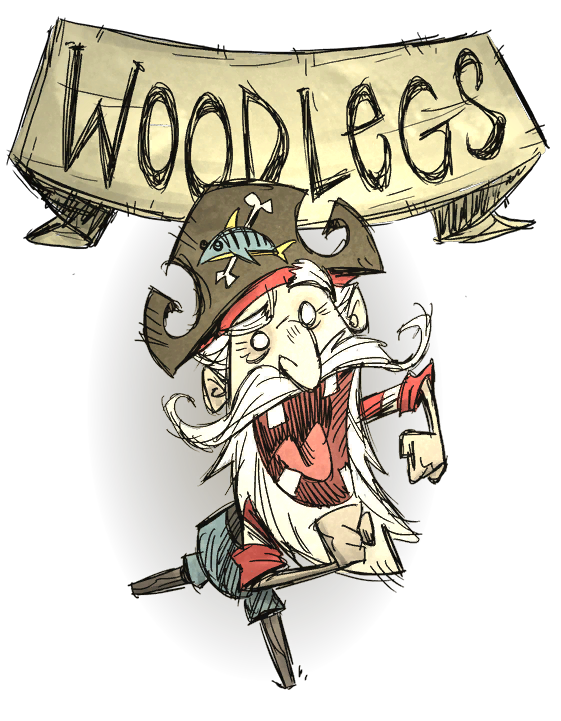 He don t old. Пират донт старв. Don't Starve вудлегс. Don't Starve Shipwrecked Woodlegs. Вудлегс донт старв.