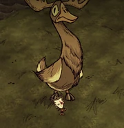 Ngỗng/Hươu Sừng Tấm trong sự kiện Lễ Hội Mùa Đông cùng với Wilson.