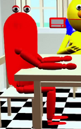 Red Guy in 3D, in the first Don't Hug Me I'm Scared.