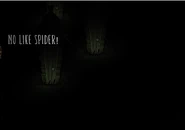 Świnia krzyczy "Nie lubić pająka!"