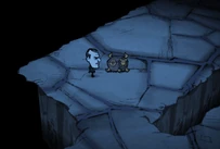 Zdobiona skrzynia w labiryncie w ruinach