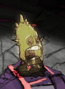 Rozświetlony antyczny pomnik głowy