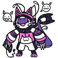 Cat Gamer Antenaflight skin -- Designed by 0megacomix